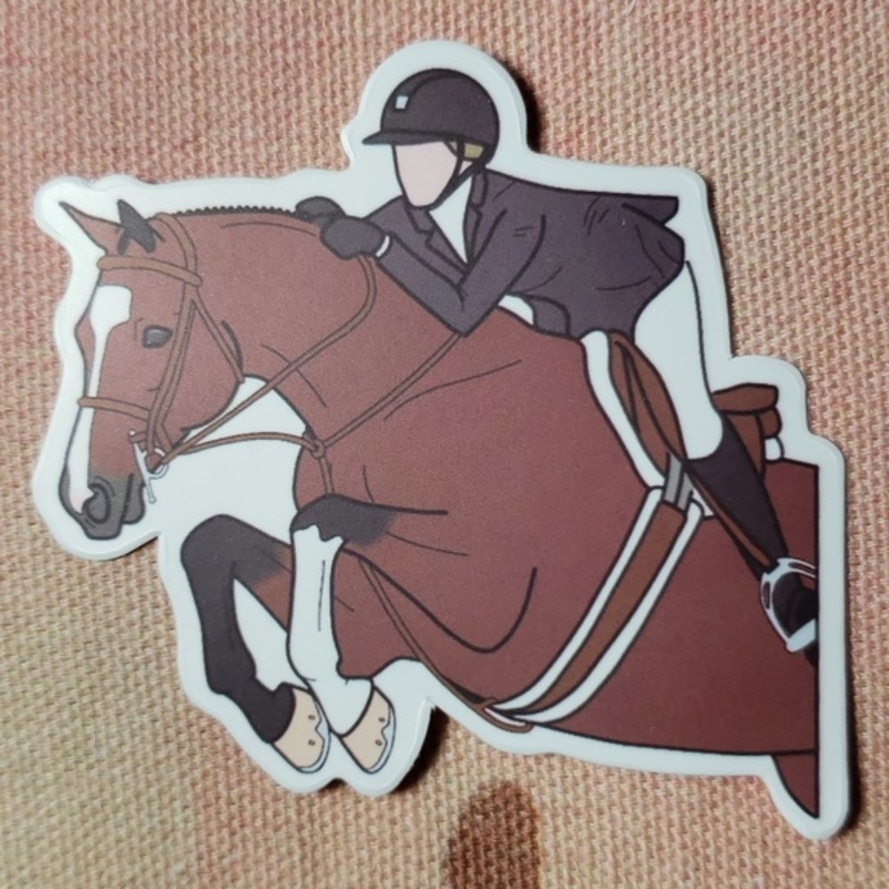 English Horse Rider Sticker English Saddle Cowgirl Sticker Horse Show Horse